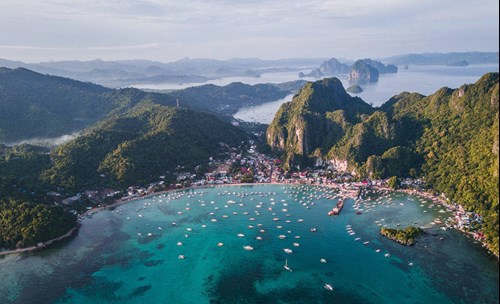 Aerial view of Philippine island