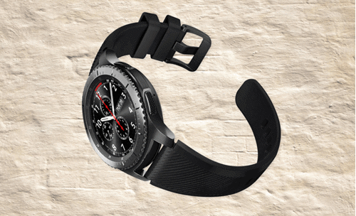Black smartwatch - Samsung Gear S3 Frontier