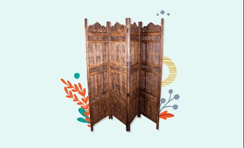 Wooden panel screen