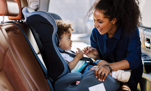 Baby in car seat