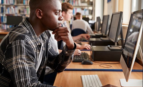 People in a computer centre