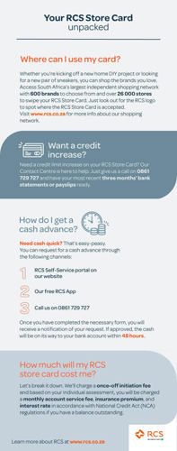 Infographic - Your RCS Store Card unpacked