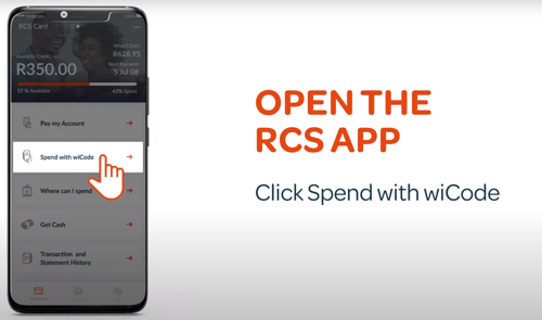 RCS app on mobile device for managing personal loans